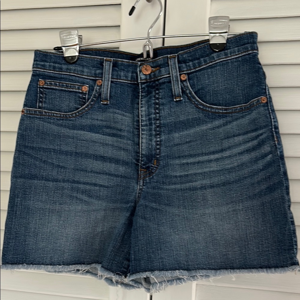 J. Crew High Rise Jean Shorts Denim Blue Jean Shorts